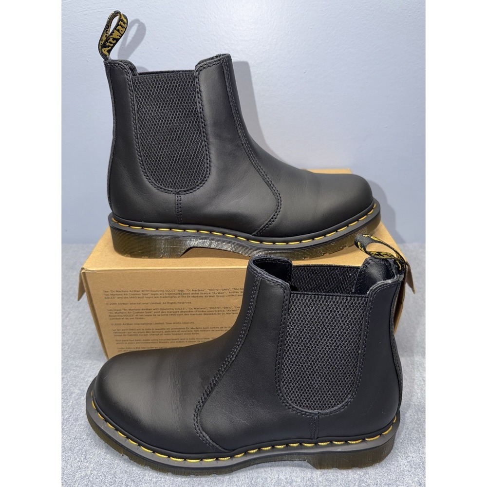 Dr. Martens Boots Mens Size 8 W 9 Black Leather Chelsea Slip Resistant 2976 Work